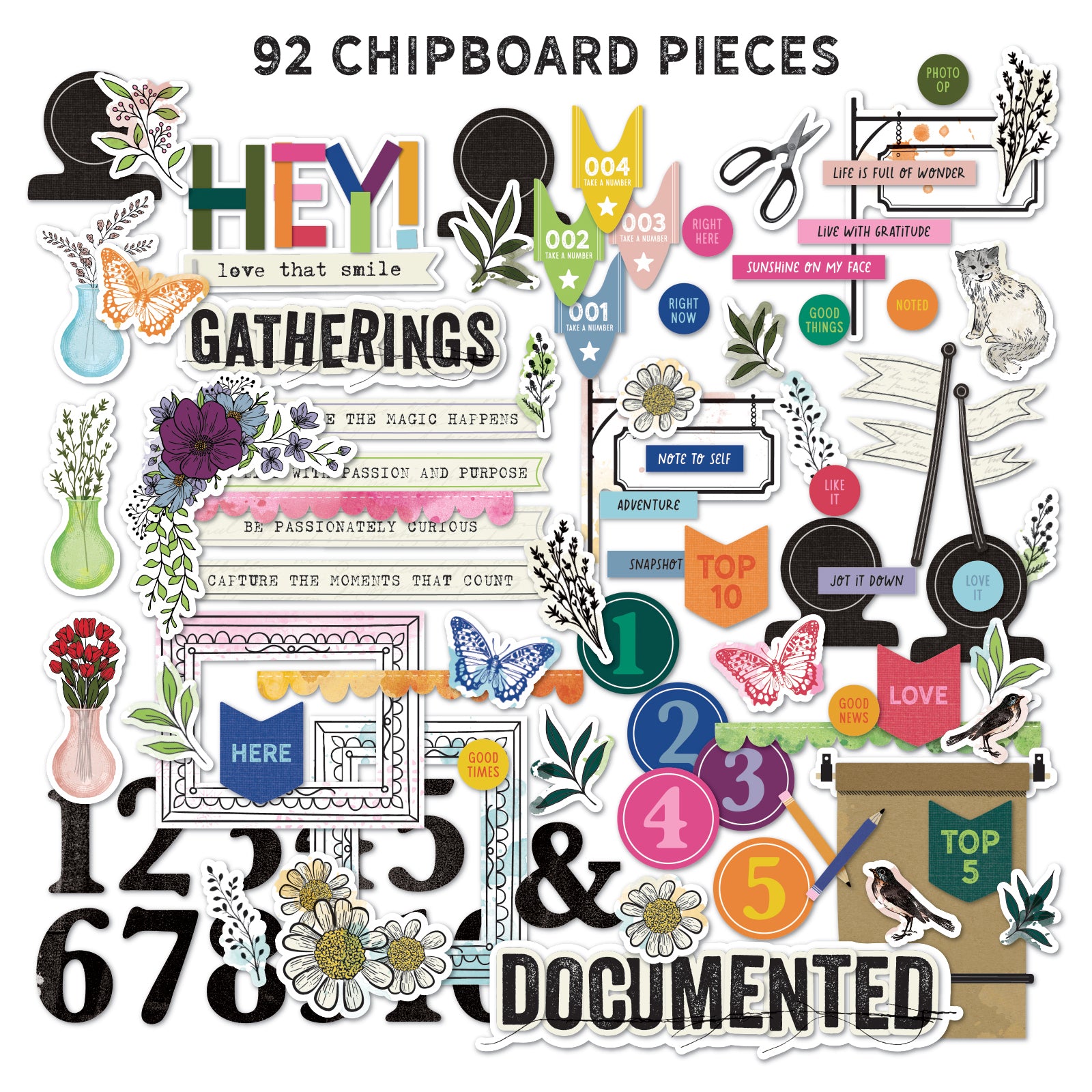 49 & Market The Flower Emporium by Vicki Boutin Chipboard Bits